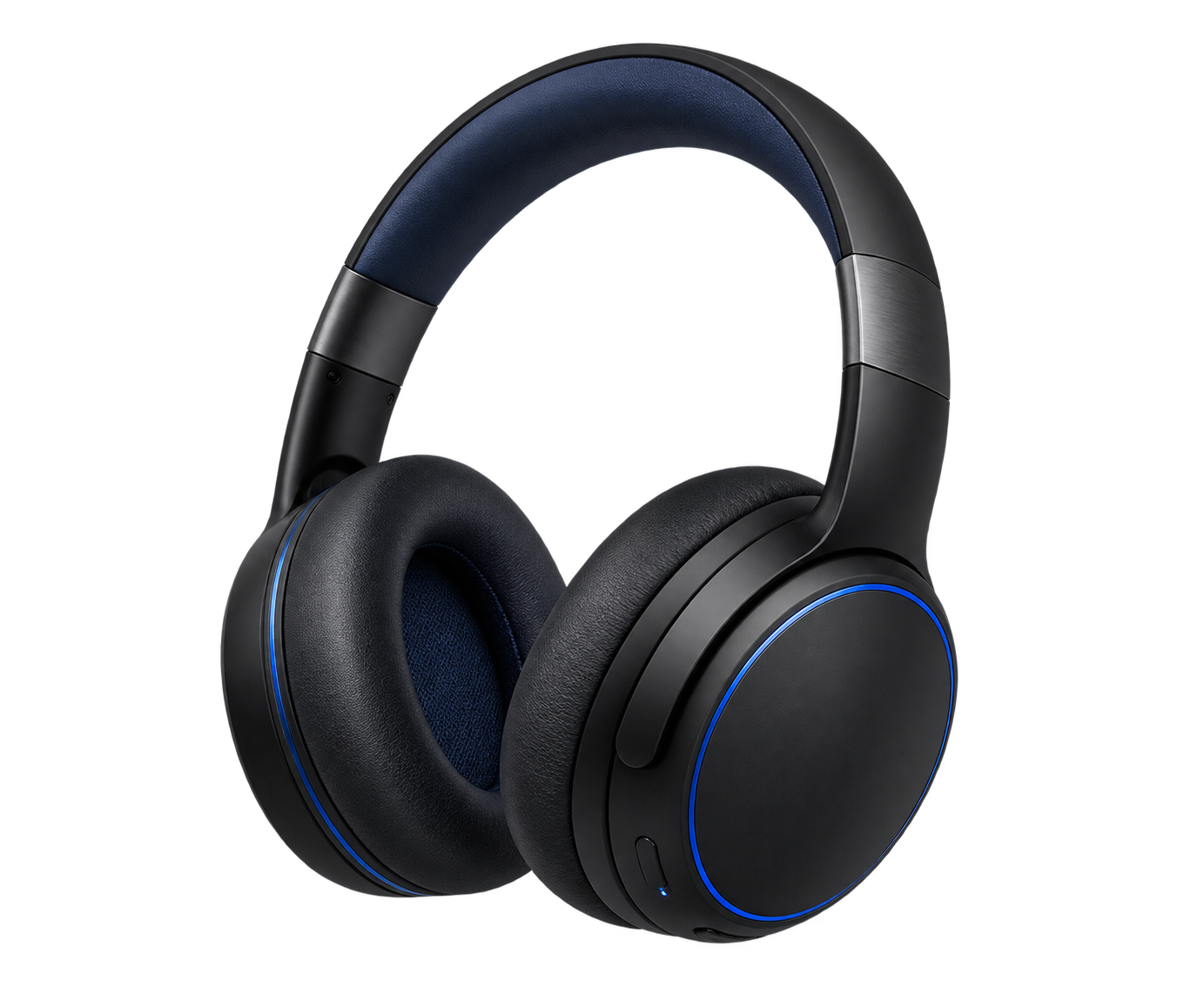 Black wireless headphones in inventory